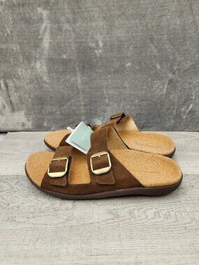 Revitalign Paxton Men 12EE (EU46.5EE) Orthotic Leather Slide Sandal Paxton Slide
